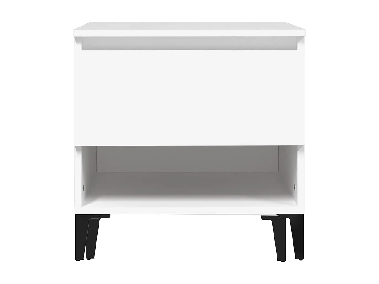 Bijzettafel 50x46x50 cm bewerkt hout wit