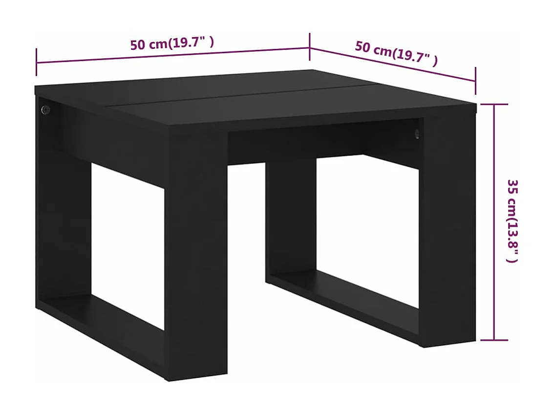 Beistelltisch Schwarz 50x50x35 cm Holzwerkstoff