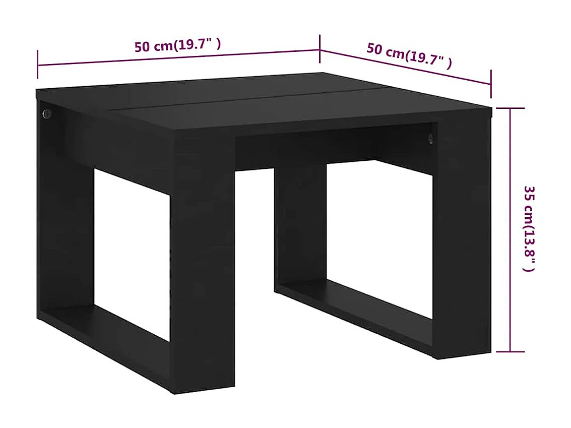 Beistelltisch Schwarz 50x50x35 cm Holzwerkstoff