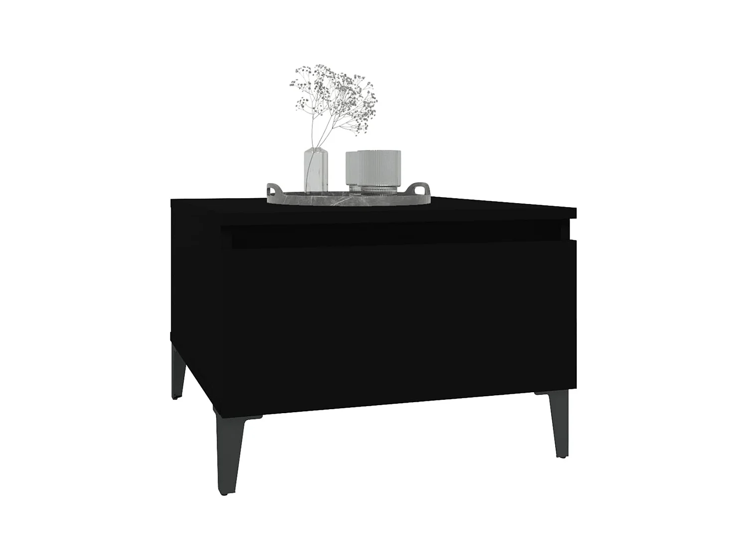 Beistelltisch Schwarz 50x46x35 cm Holzwerkstoff