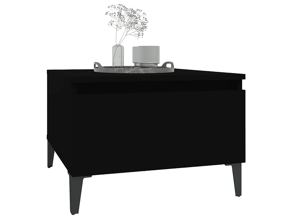 Table d'appoint Noir 50x46x35 cm Bois d'ingénierie