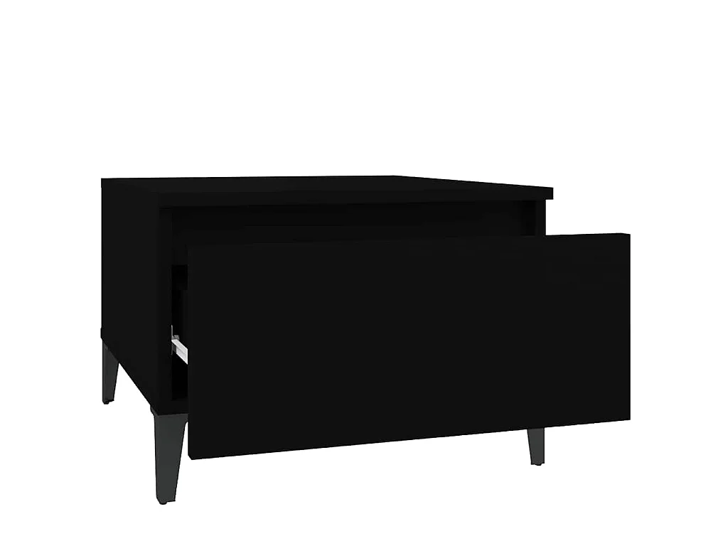 Tavolino Nero 50x46x35 cm in Legno Multistrato