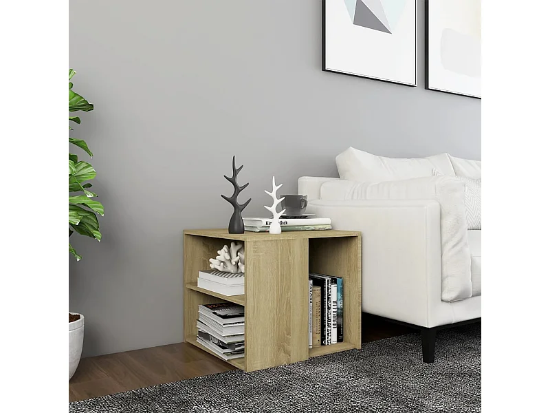 Mesa de apoio 50x50x45 cm derivados de madeira carvalho sonoma