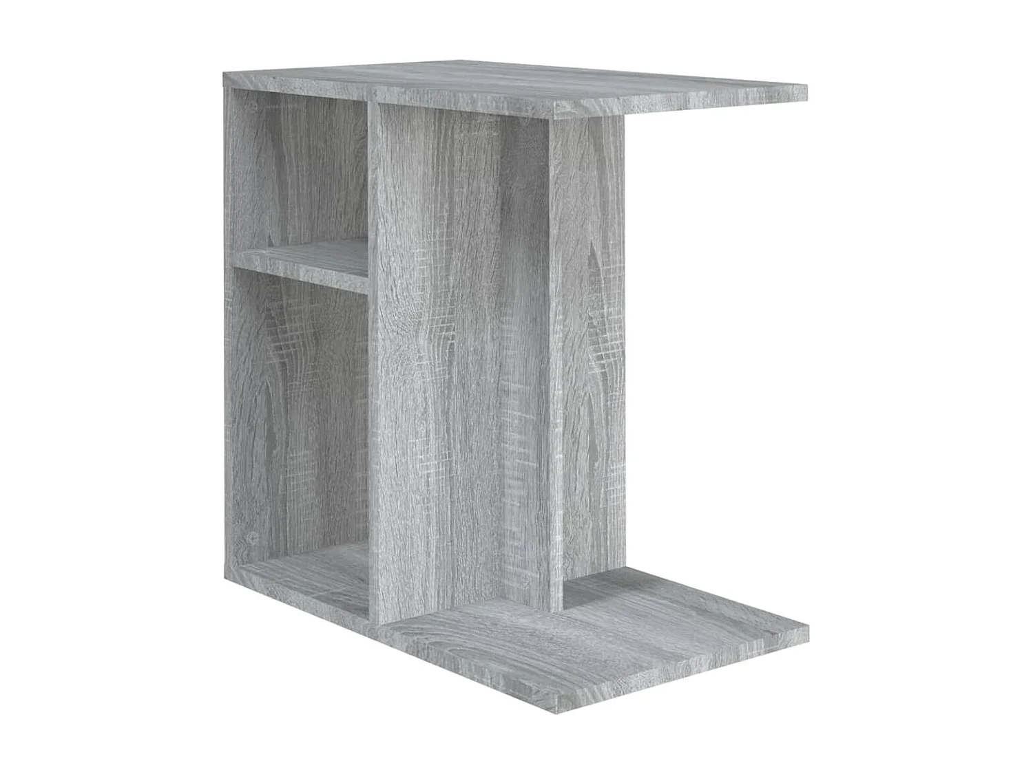 Bijzettafel 50x30x50 cm bewerkt hout grijs sonoma eikenkleurig