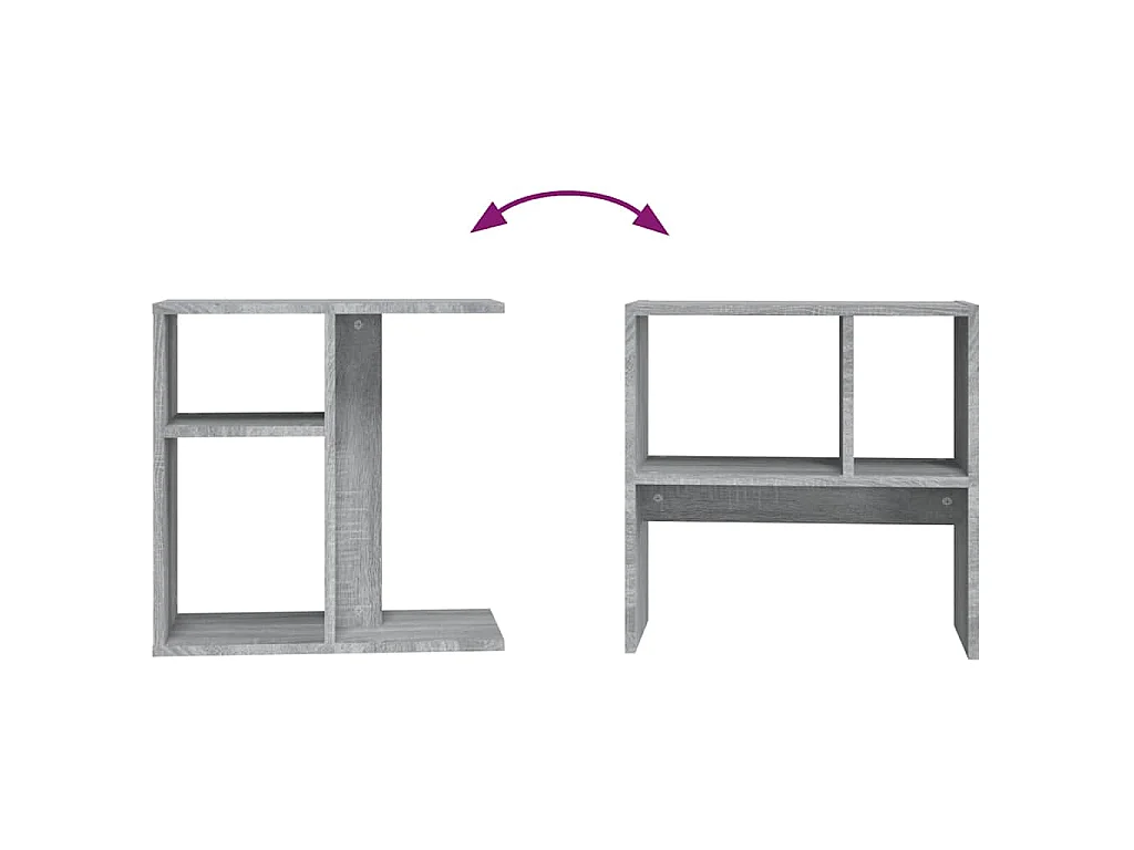 Table d'appoint Sonoma gris 50x30x50 cm Bois d'ingénierie
