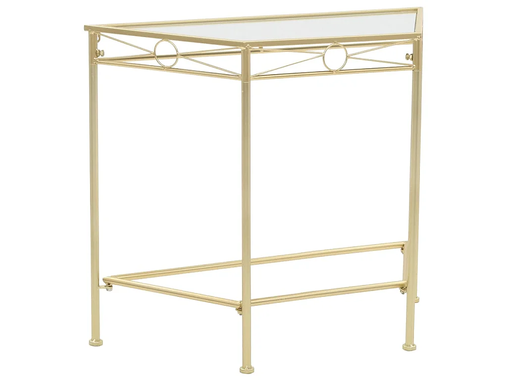 Bijzettafel in vintage stijl 87x34x73 cm metaal goud