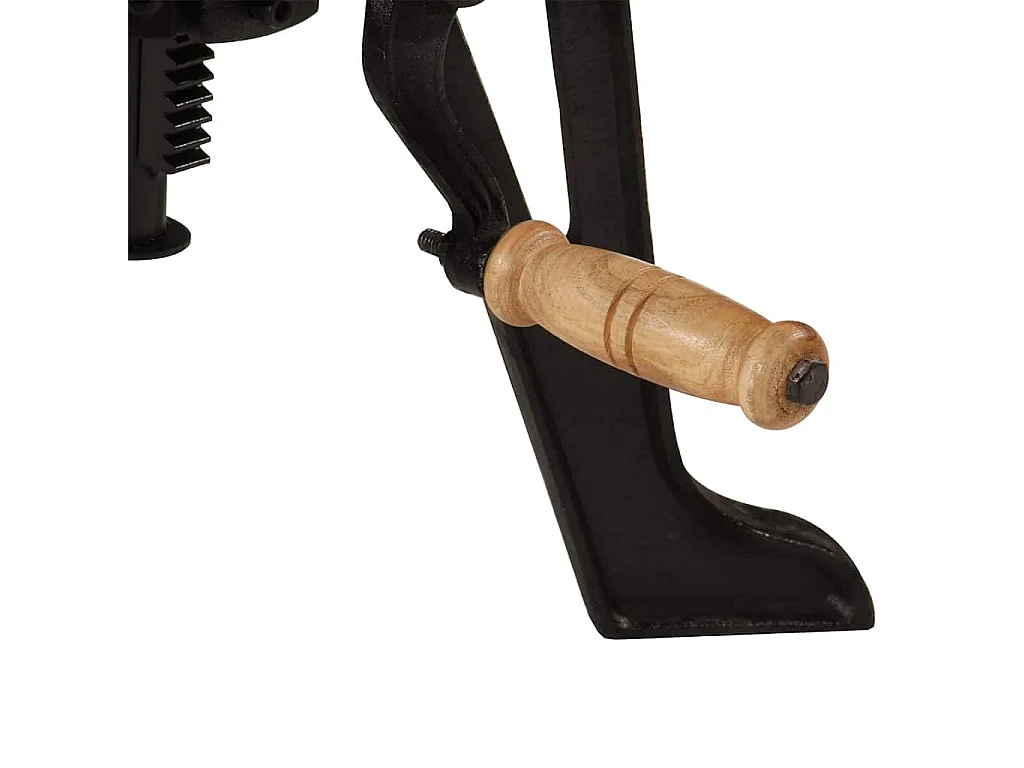 Tavolino 60x(42-62) cm in Legno Massello di Acacia e Ghisa