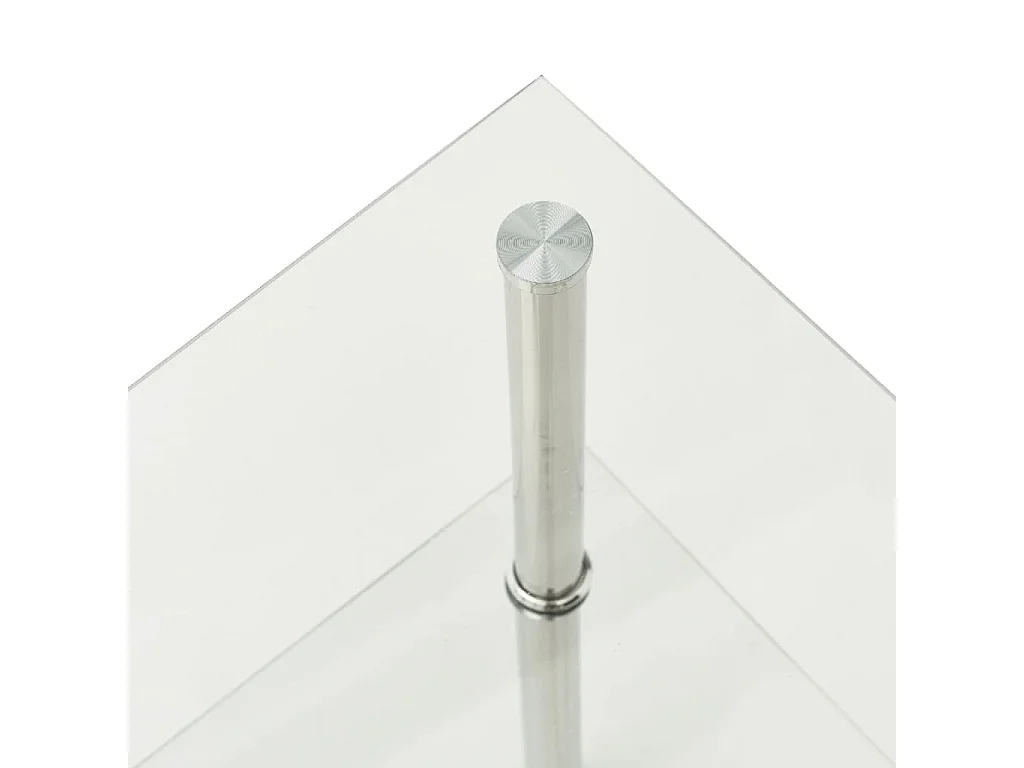 Mesa auxiliar de ordenador vidrio transparente 38x38x50 cm