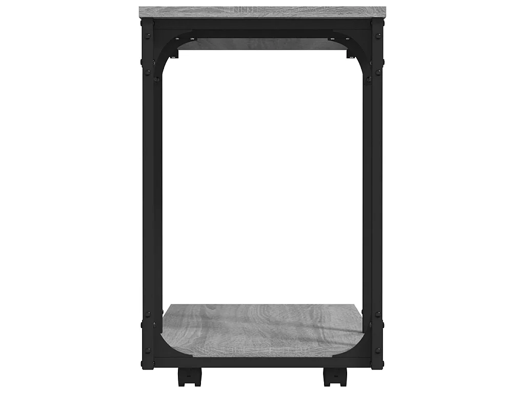 Table d'appoint à roues Sonoma gris 50x35x55,5 cm