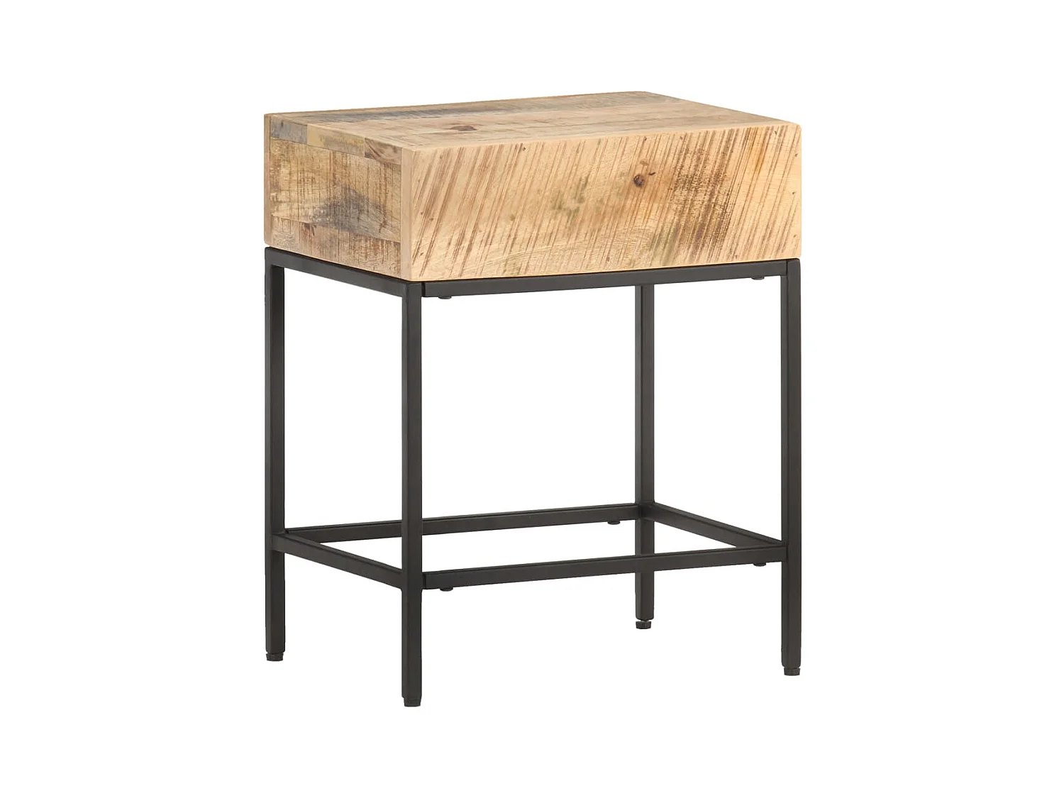 Beistelltisch 40x30x50 cm Raues Mango-Massivholz