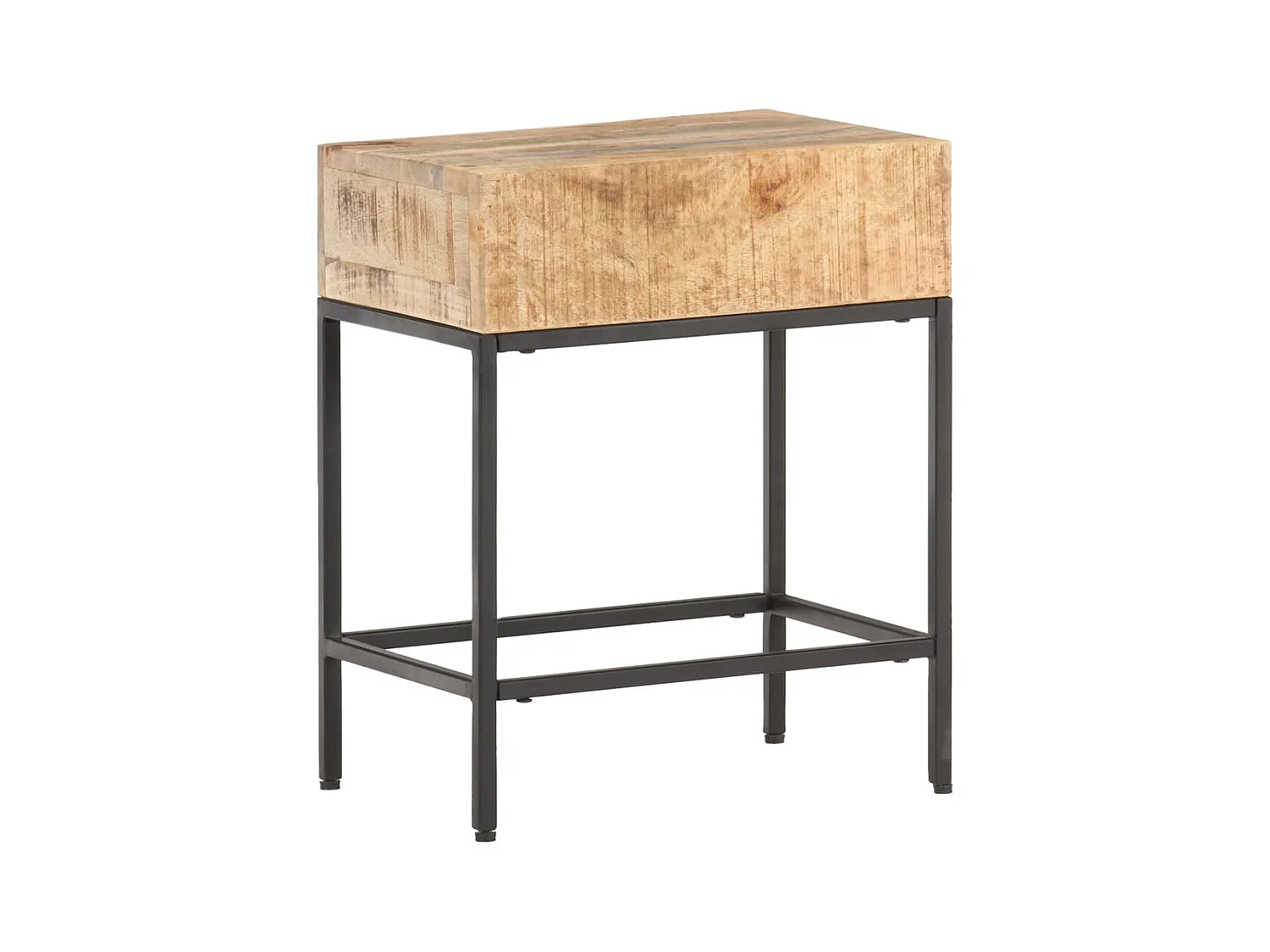 Beistelltisch 40x30x50 cm Raues Mango-Massivholz