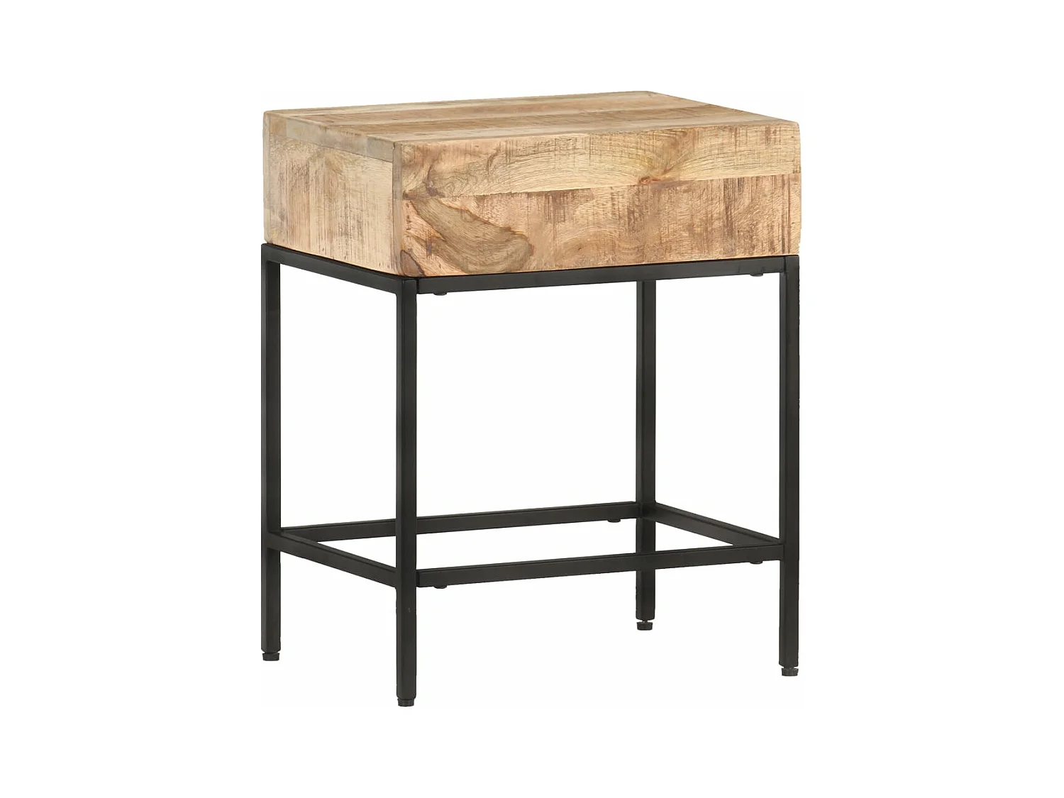 Beistelltisch 40x30x50 cm Raues Mango-Massivholz