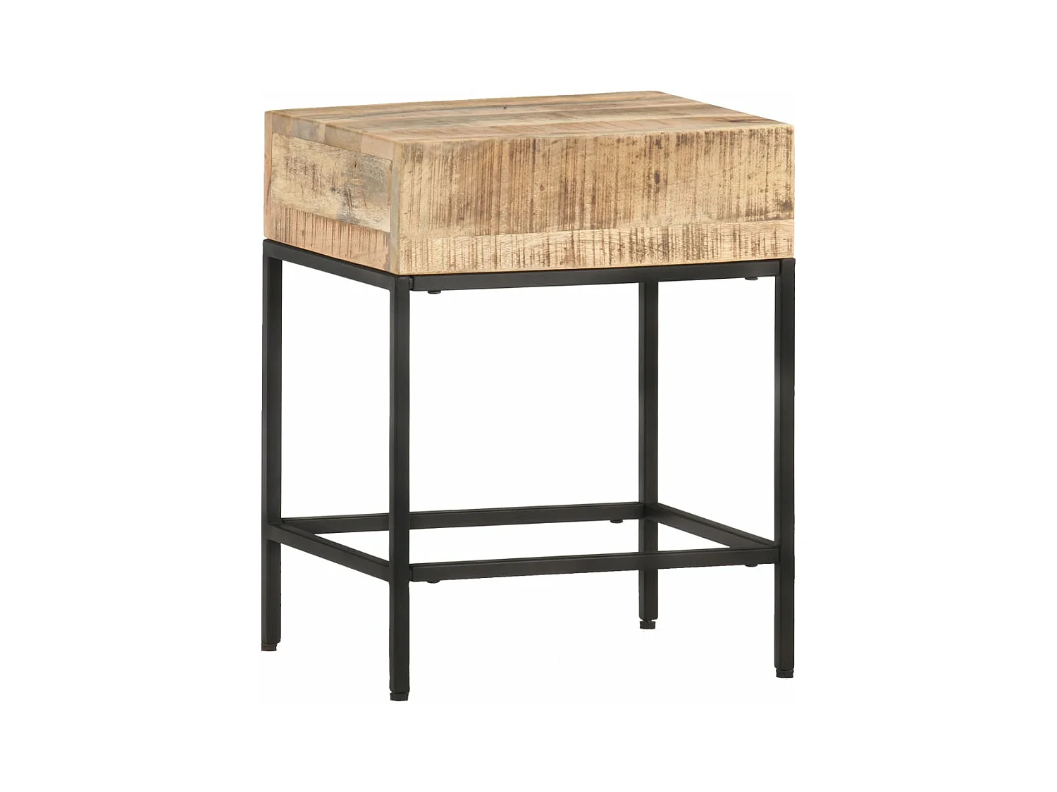 Beistelltisch 40x30x50 cm Raues Mango-Massivholz