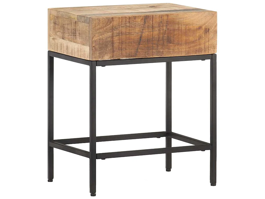 Table d'appoint 40x30x50 cm Bois massif de manguier brut