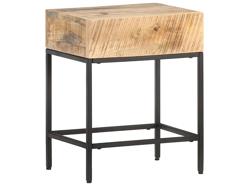 Table d'appoint 40x30x50 cm Bois massif de manguier brut