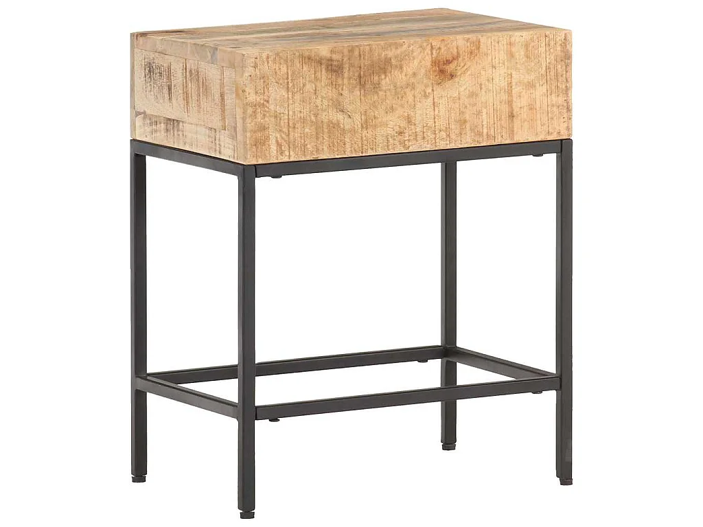 Table d'appoint 40x30x50 cm Bois massif de manguier brut