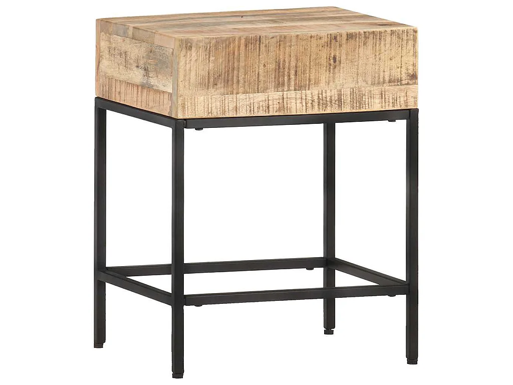Table d'appoint 40x30x50 cm Bois massif de manguier brut