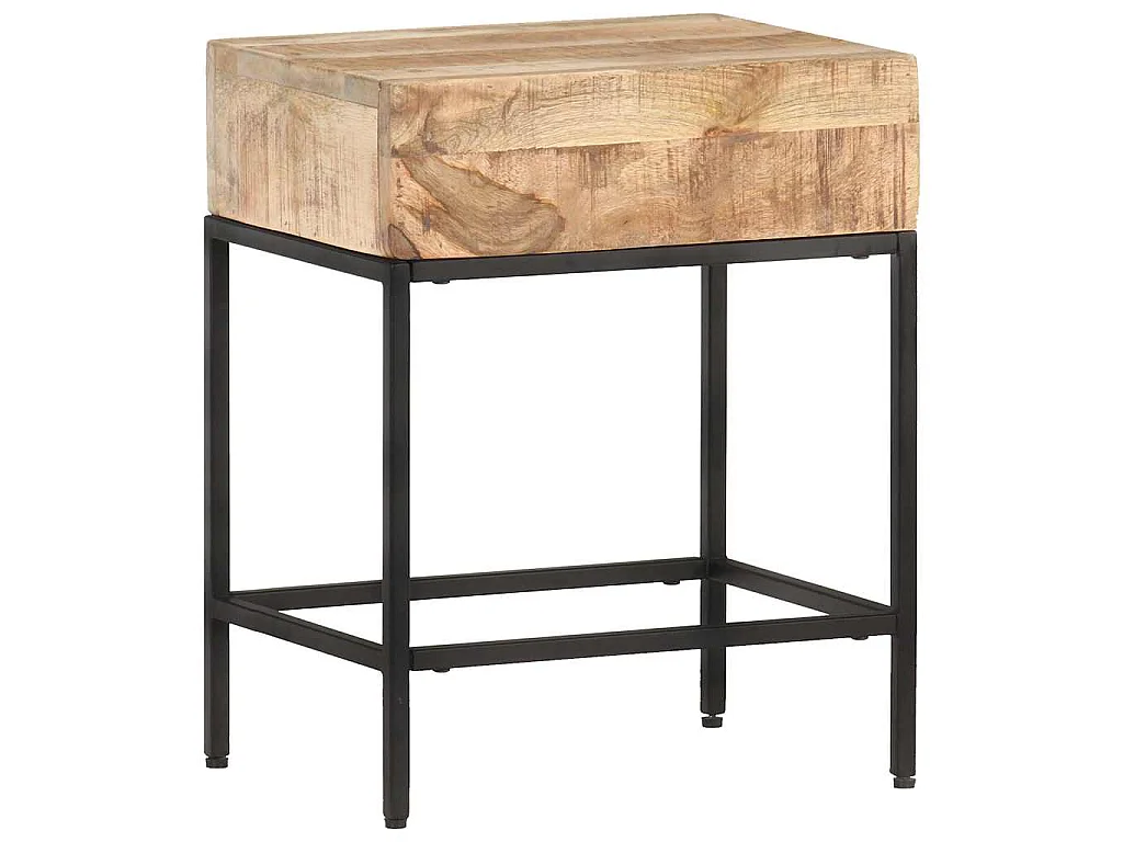 Table d'appoint 40x30x50 cm Bois massif de manguier brut