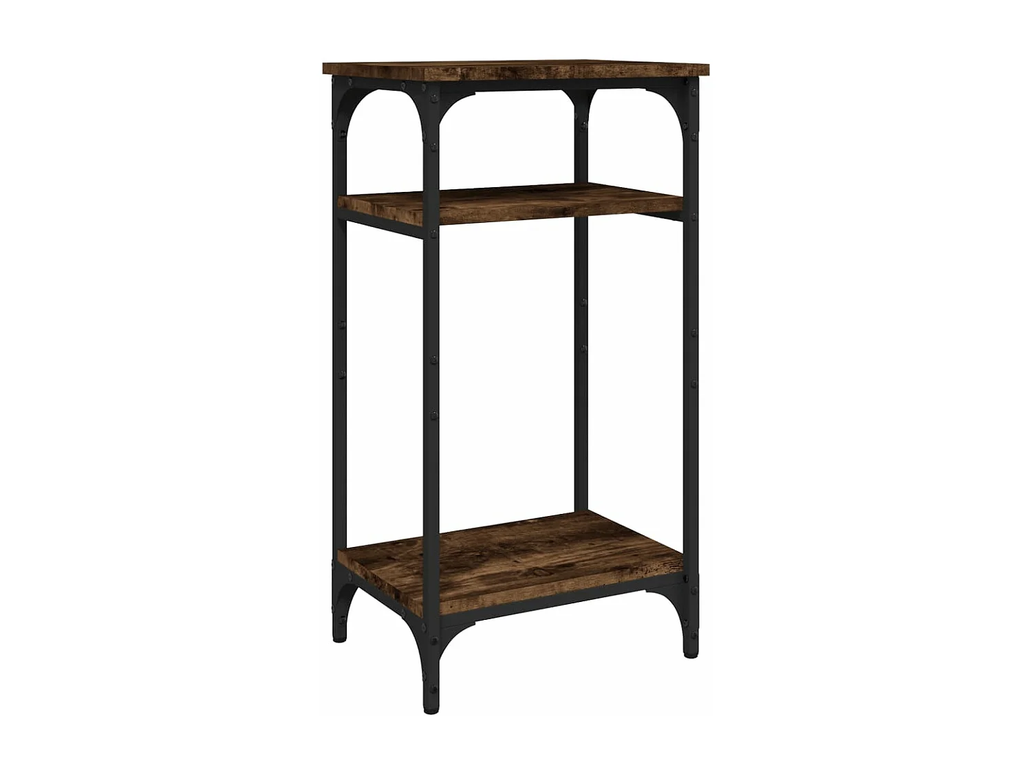 Mesa auxiliar madera contrachapada roble ahumado 40x30x75 cm