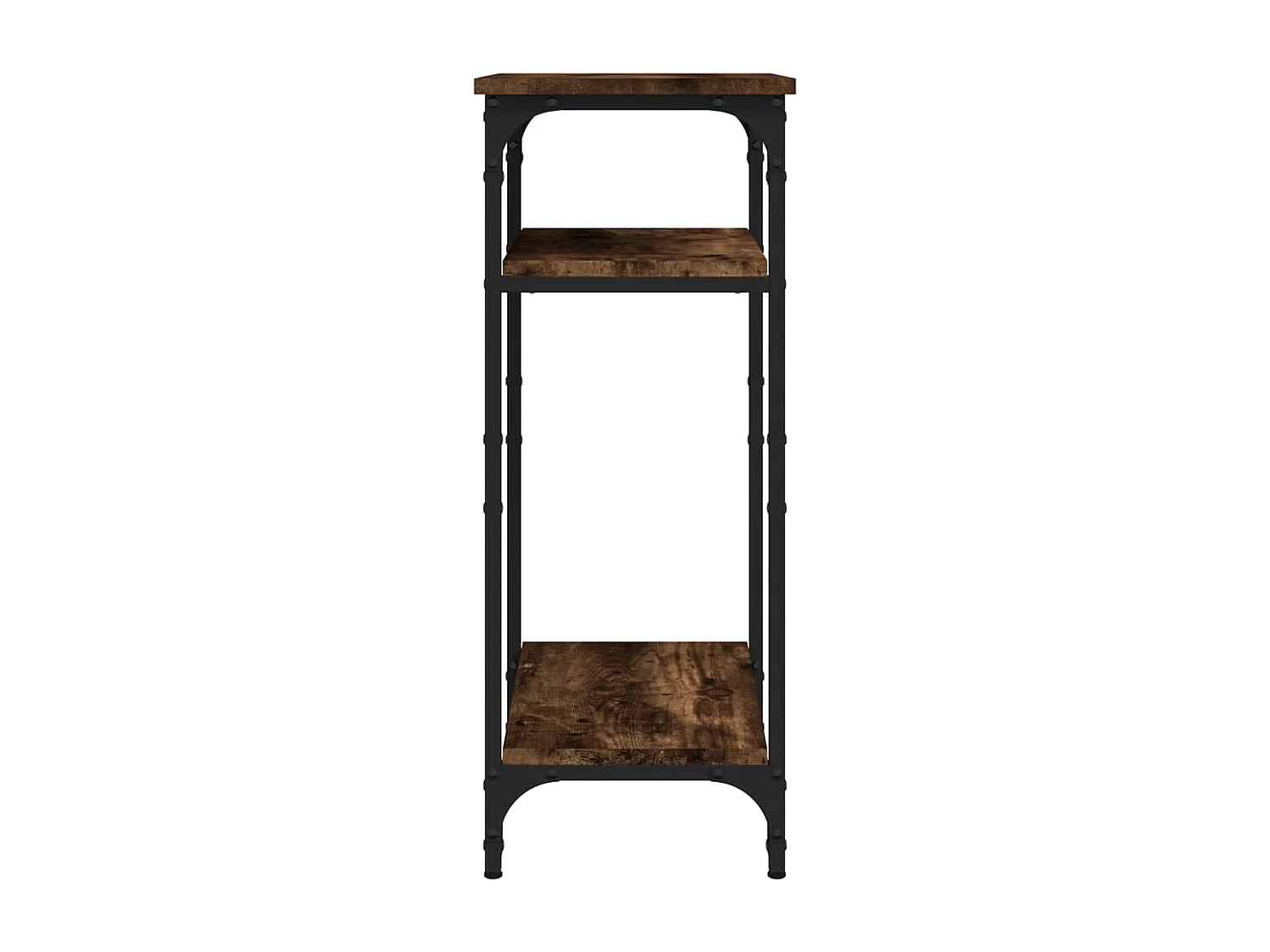 Mesa auxiliar madera contrachapada roble ahumado 40x30x75 cm