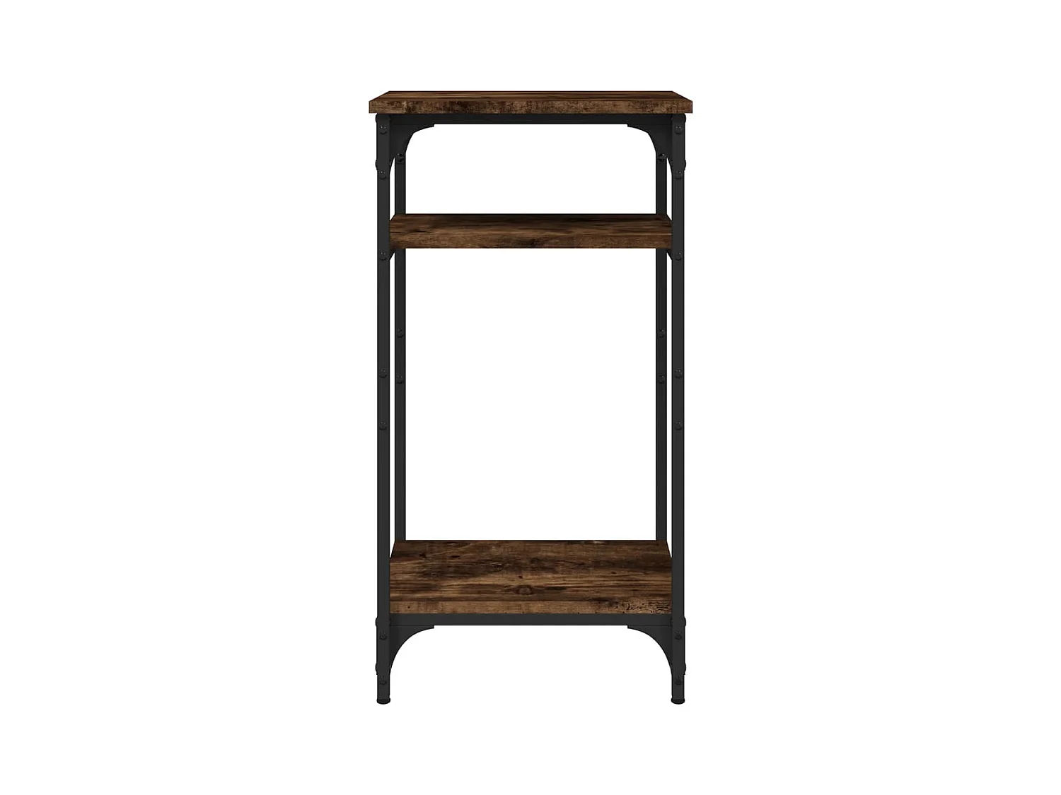 Bijzettafel 40x30x75 cm bewerkt hout gerookt eikenkleurig