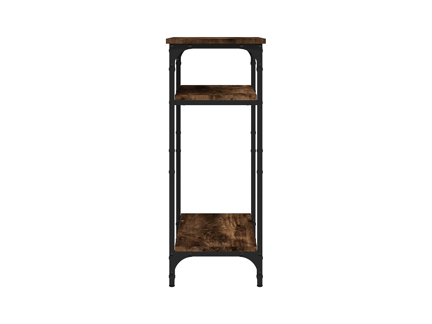 Bijzettafel 40x30x75 cm bewerkt hout gerookt eikenkleurig