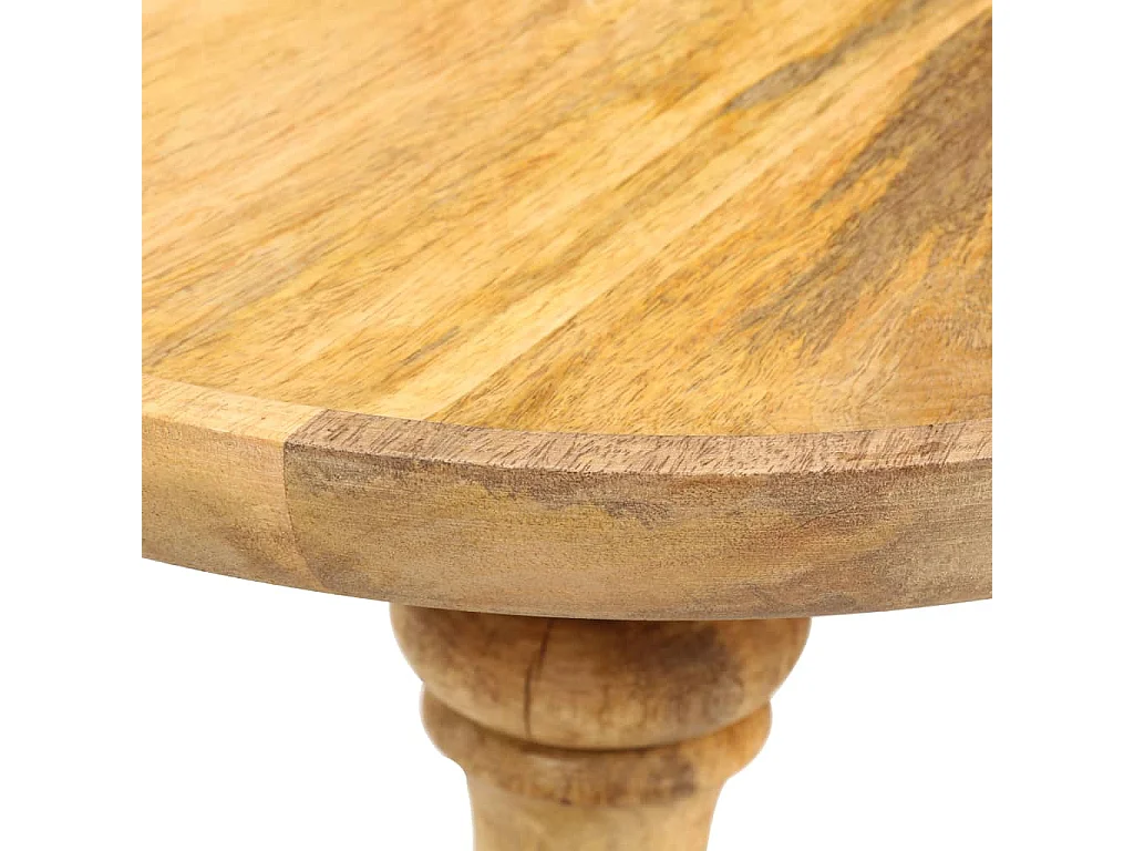 Runder Beistelltisch 43 x 43 x 66 cm Massivholz Mango