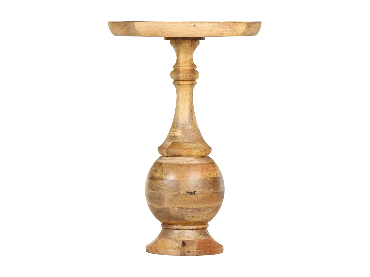 Runder Beistelltisch 43 x 43 x 66 cm Massivholz Mango