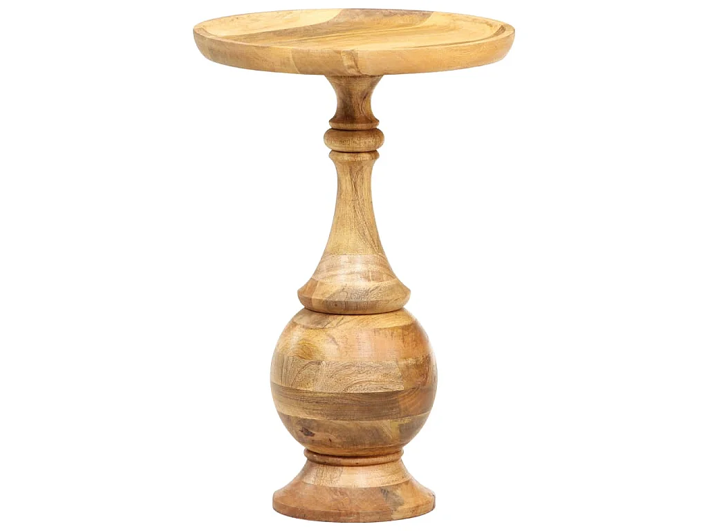 Bijzettafel rond 43x43x66 cm massief mangohout