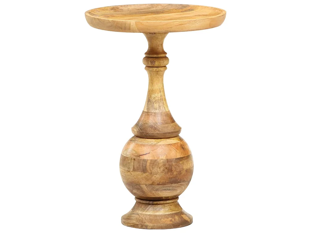 Bijzettafel rond 43x43x66 cm massief mangohout