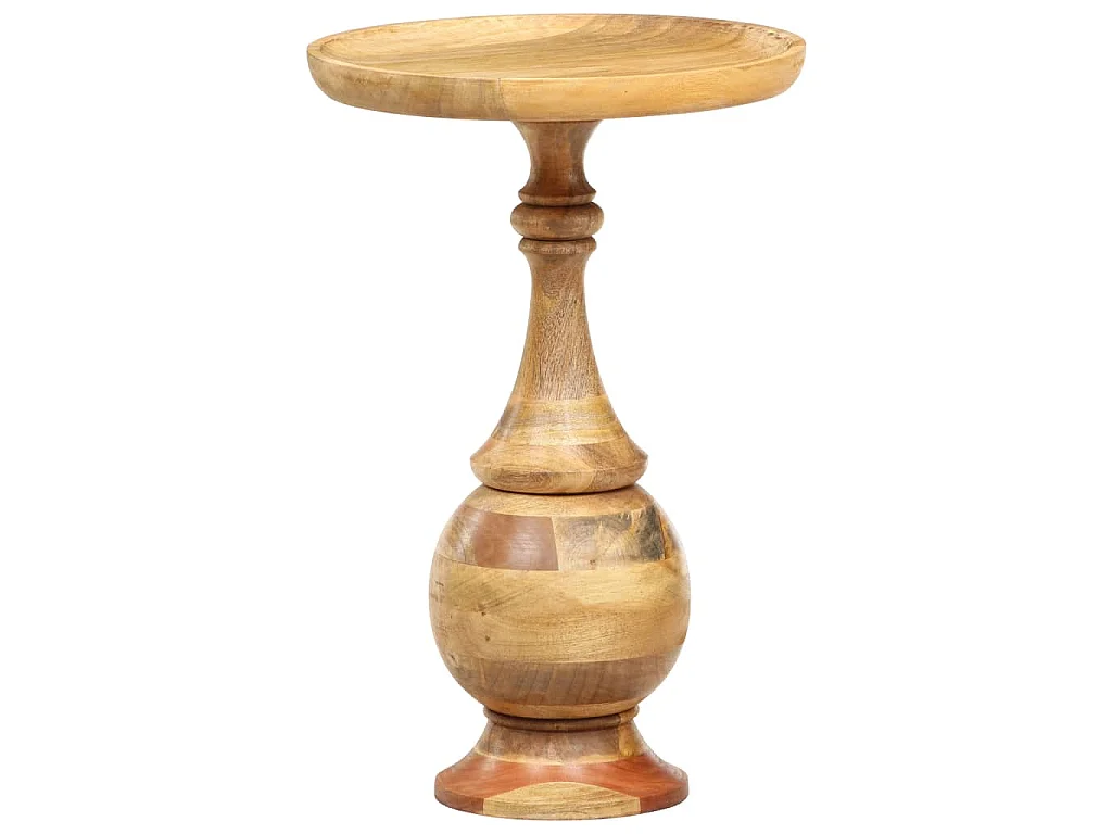 Bijzettafel rond 43x43x66 cm massief mangohout
