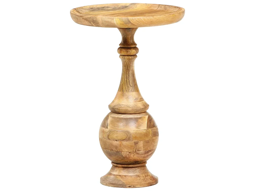 Bijzettafel rond 43x43x66 cm massief mangohout