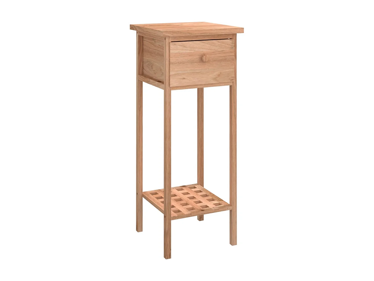 Table d'appoint avec tiroir 25x25x60 cm Bois massif de noyer