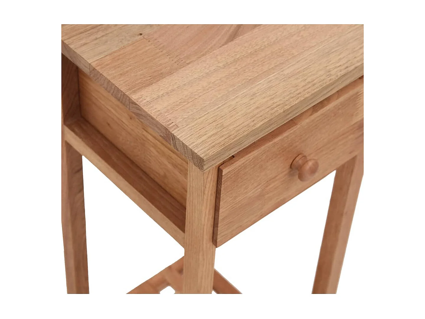 Mesa de apoio com gaveta 25x25x60cm madeira de nogueira maciça