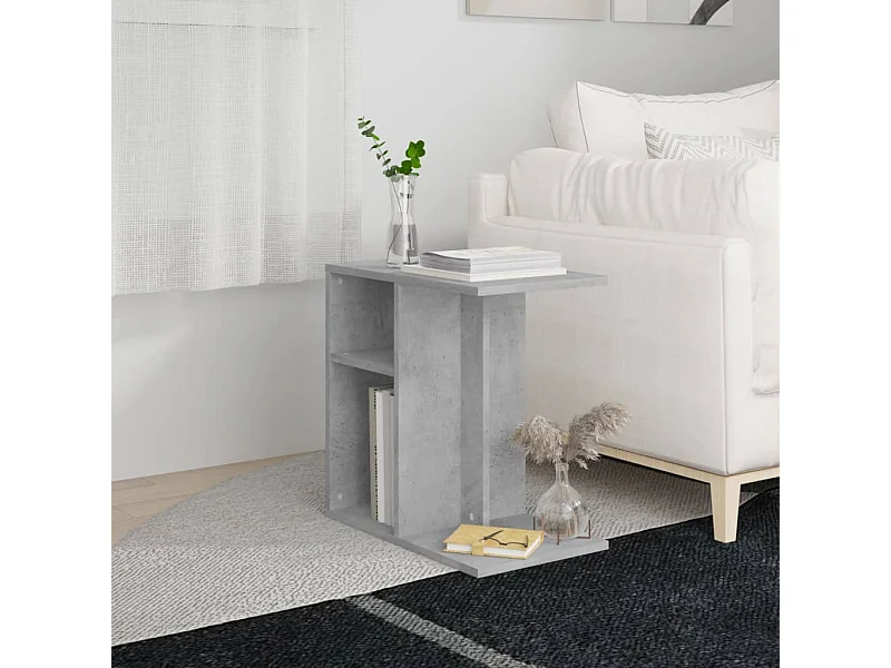 Table d'appoint Gris béton 50x30x50 cm Bois d’ingénierie