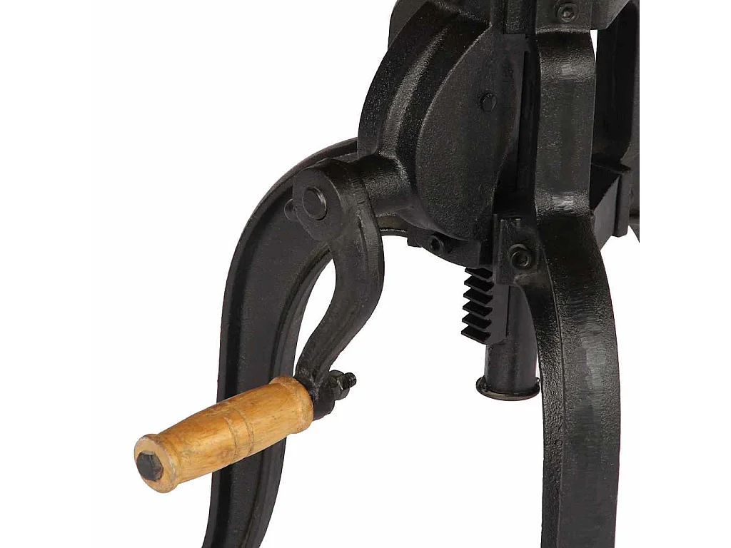 Beistelltisch 45x(45-62) cm Altholz Massiv und Gusseisen