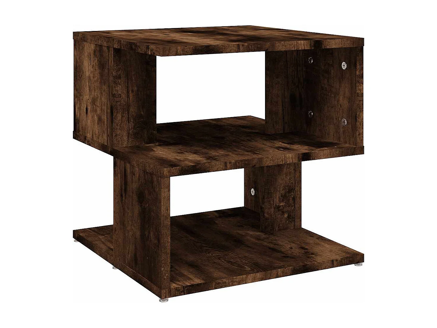 Table d'appoint Chêne fumé 40x40x40 cm Bois d'ingénierie