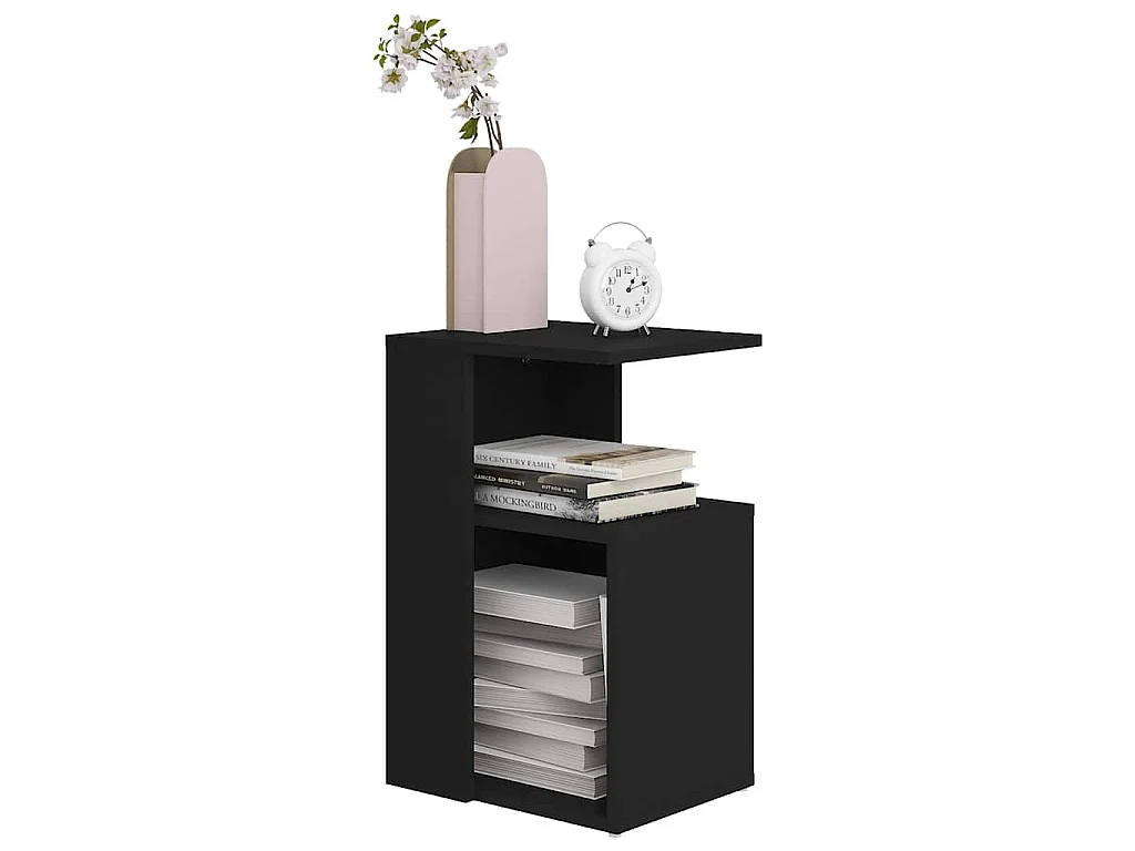 Table d'appoint Noir 36x30x56 cm Bois d’ingénierie