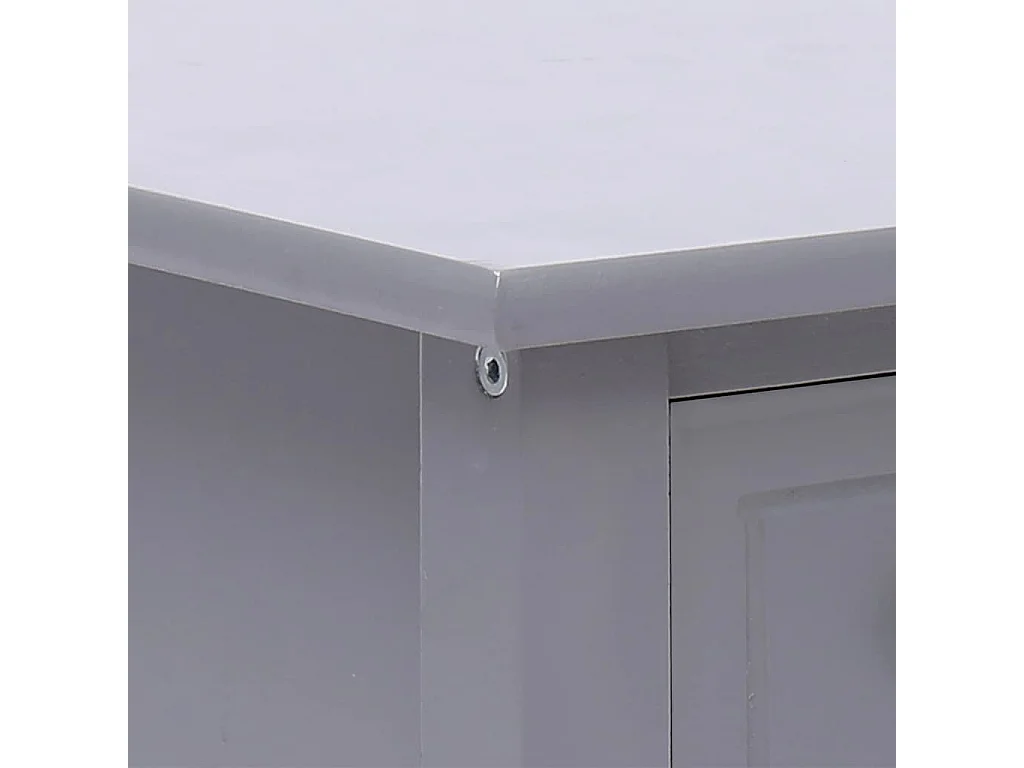 Table d'appoint Gris 40x40x40 cm Bois de Paulownia