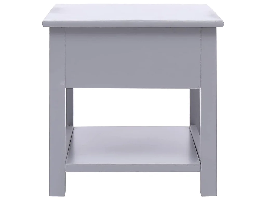 Table d'appoint Gris 40x40x40 cm Bois de Paulownia