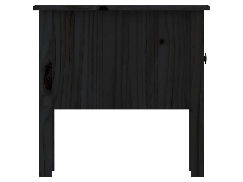 Mesa de apoio 50x50x49 cm pinho maciço preto