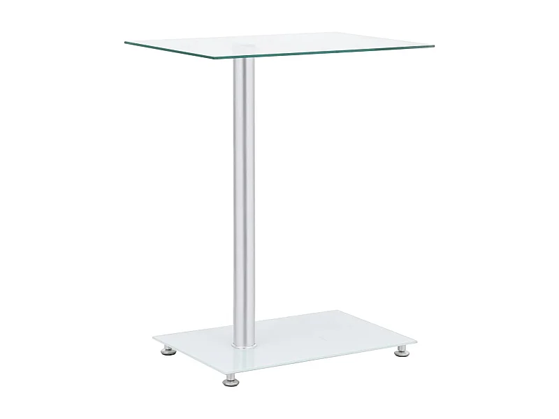Beistelltisch U-Form Transparent 45x30x58 cm Hartglas