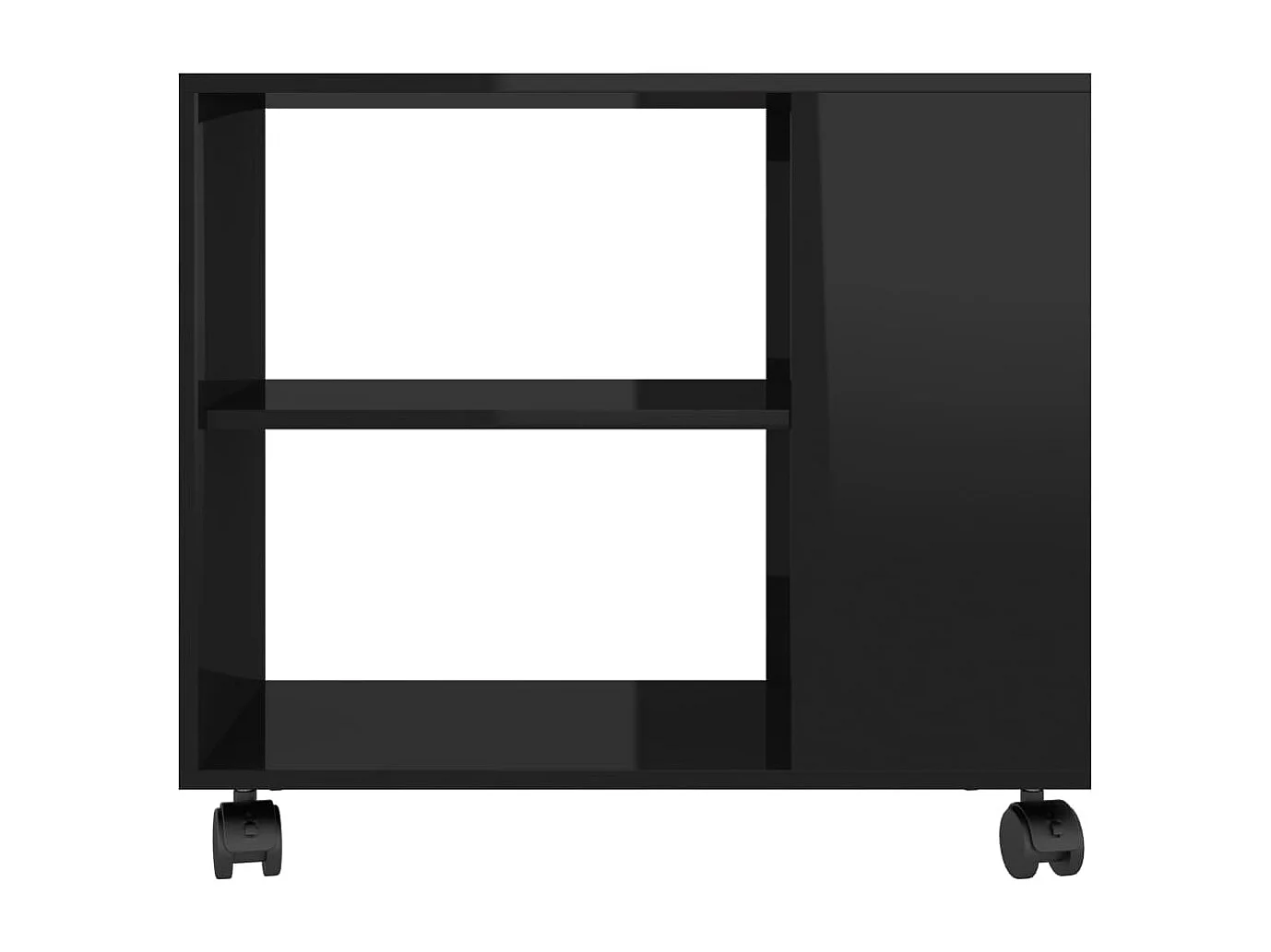 Table d'appoint Noir brillant 70x35x55 cm Bois d'ingénierie