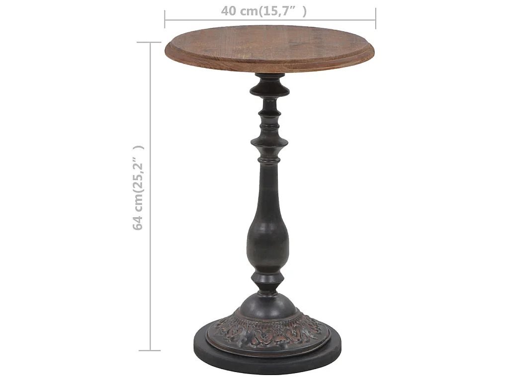 Table d'appoint Bois de sapin massif 40 x 64 cm Marron