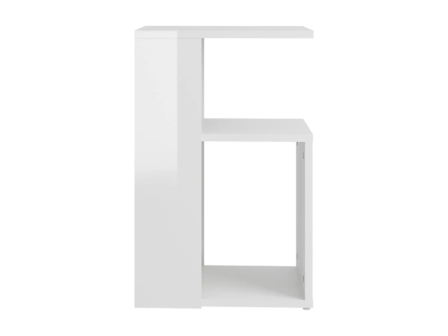 Mesa de apoio 36x30x56 cm contraplacado branco brilhante