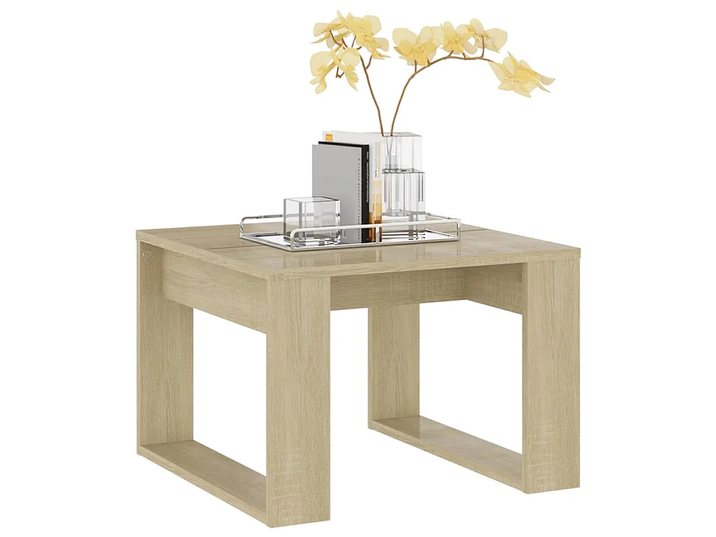 Table d'appoint Chêne sonoma 50x50x35 cm Bois d’ingénierie