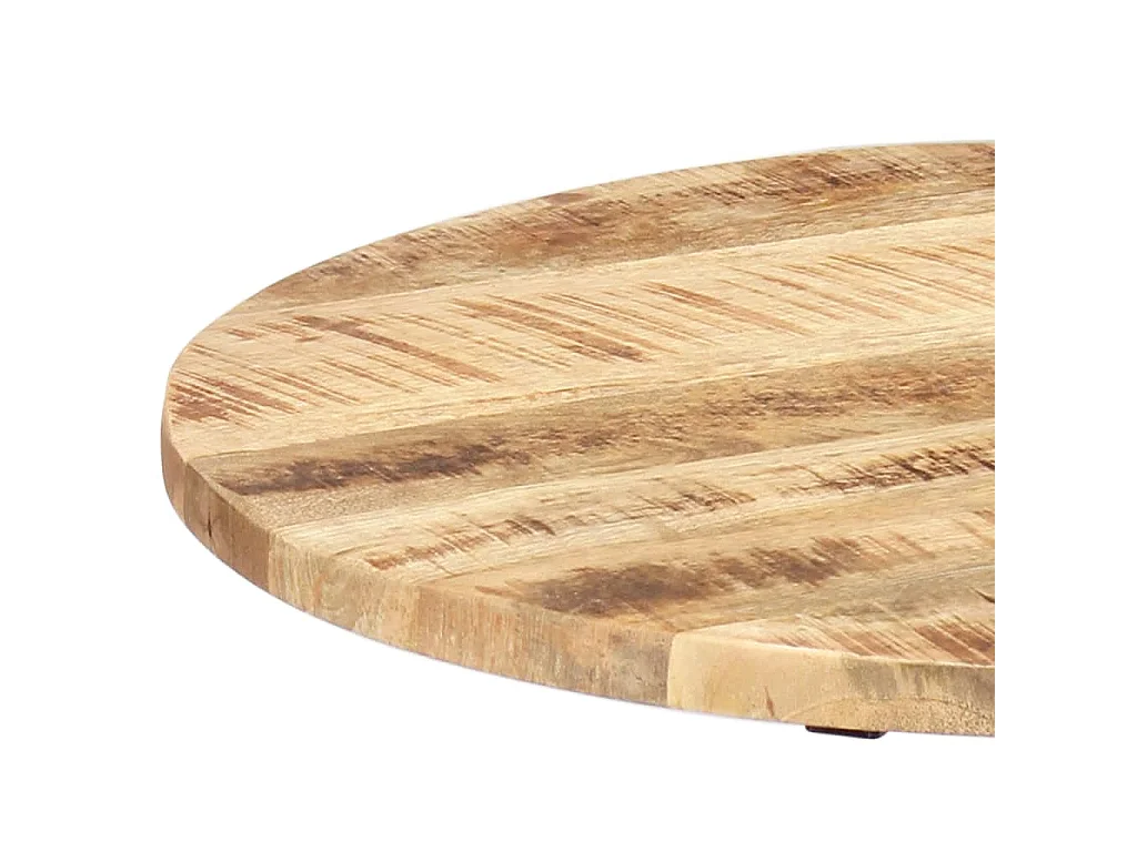 Mesa auxiliar madera de mango y hierro fundido 60x(46-63) cm