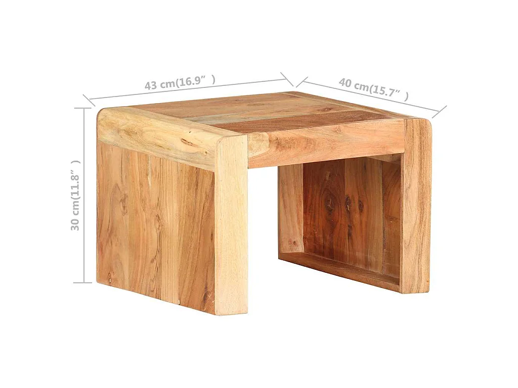 Table d'appoint 43x40x30 cm Bois d'acacia massif
