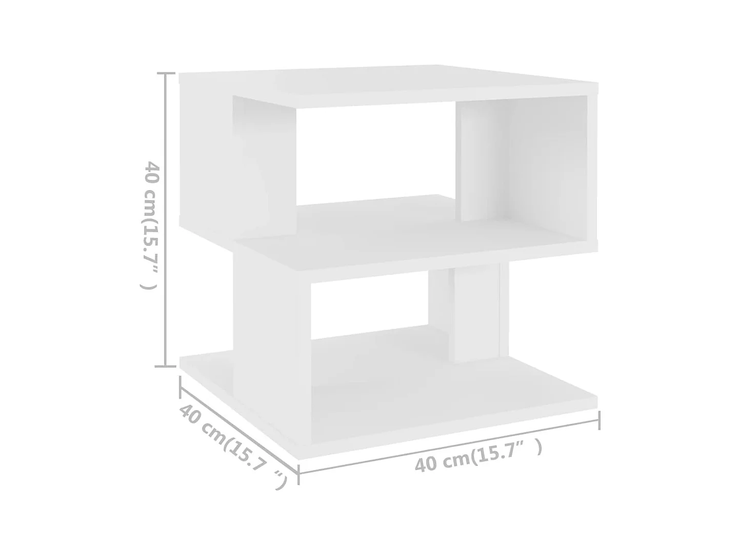Table d'appoint Blanc 40x40x40 cm Aggloméré