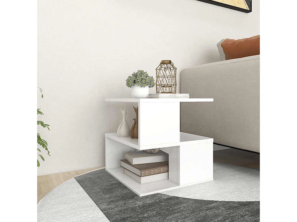 Tavolino Bianco 40x40x40 cm in Legno Multistrato